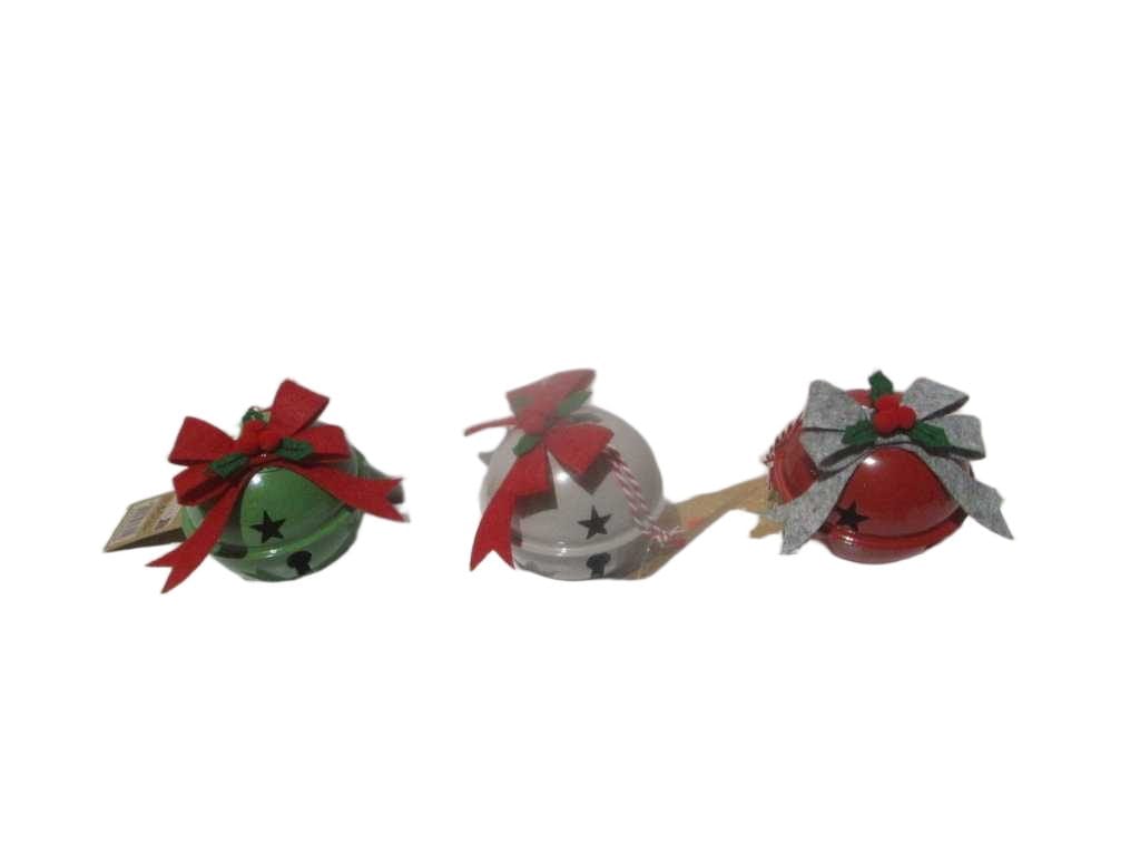 Round Bell Hangingdeco 8cm 3as