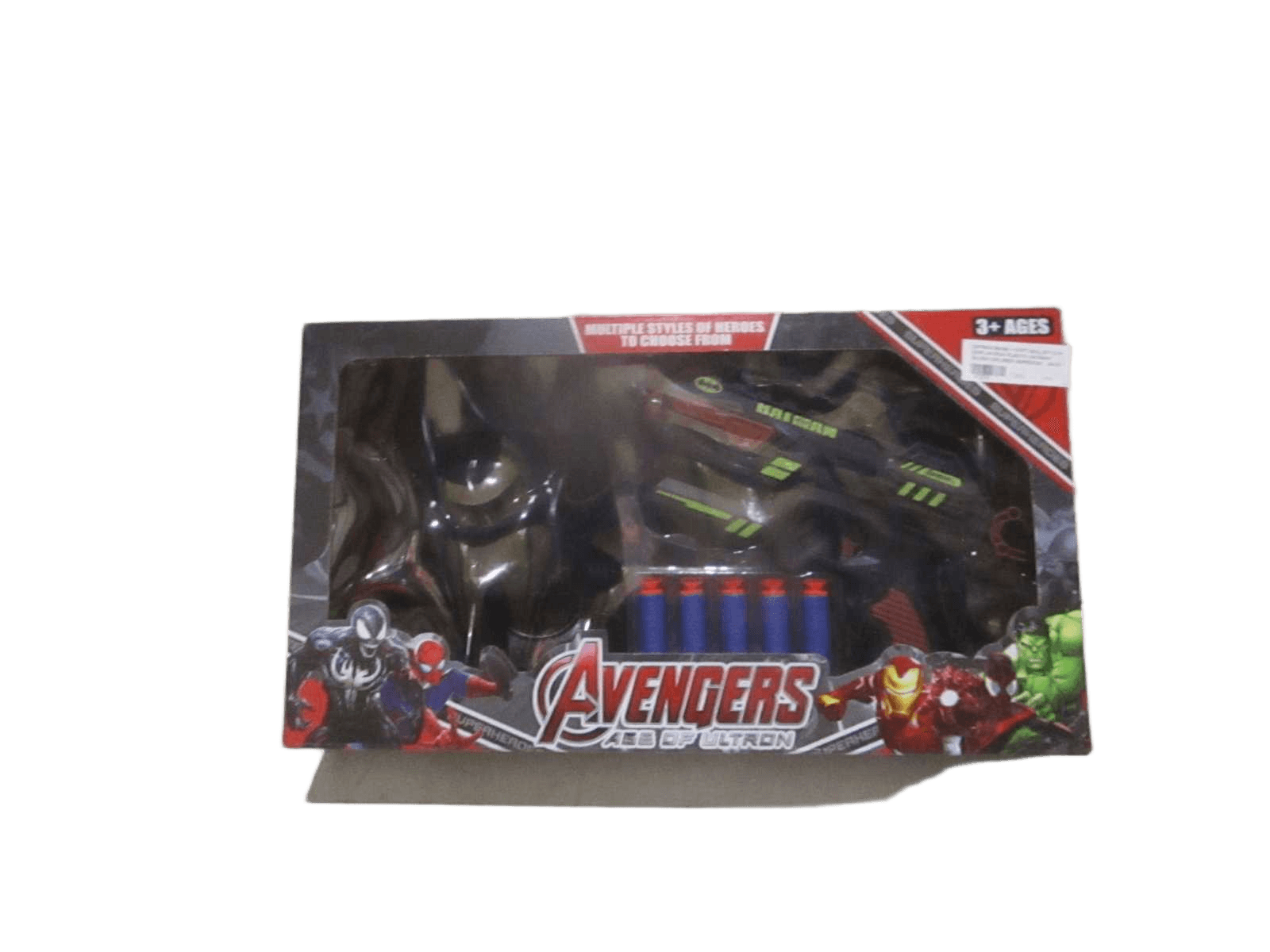 Batman Mask + Soft Bullet Gun Display Box Plastic Batman 38.5x21.5x8