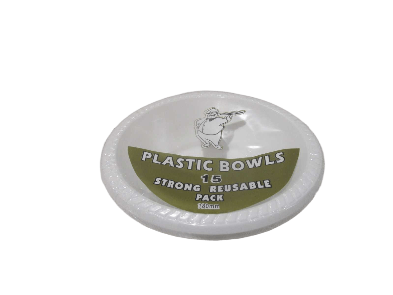 Bowls Plastic Set Of 15 18cm, 8g/Pc