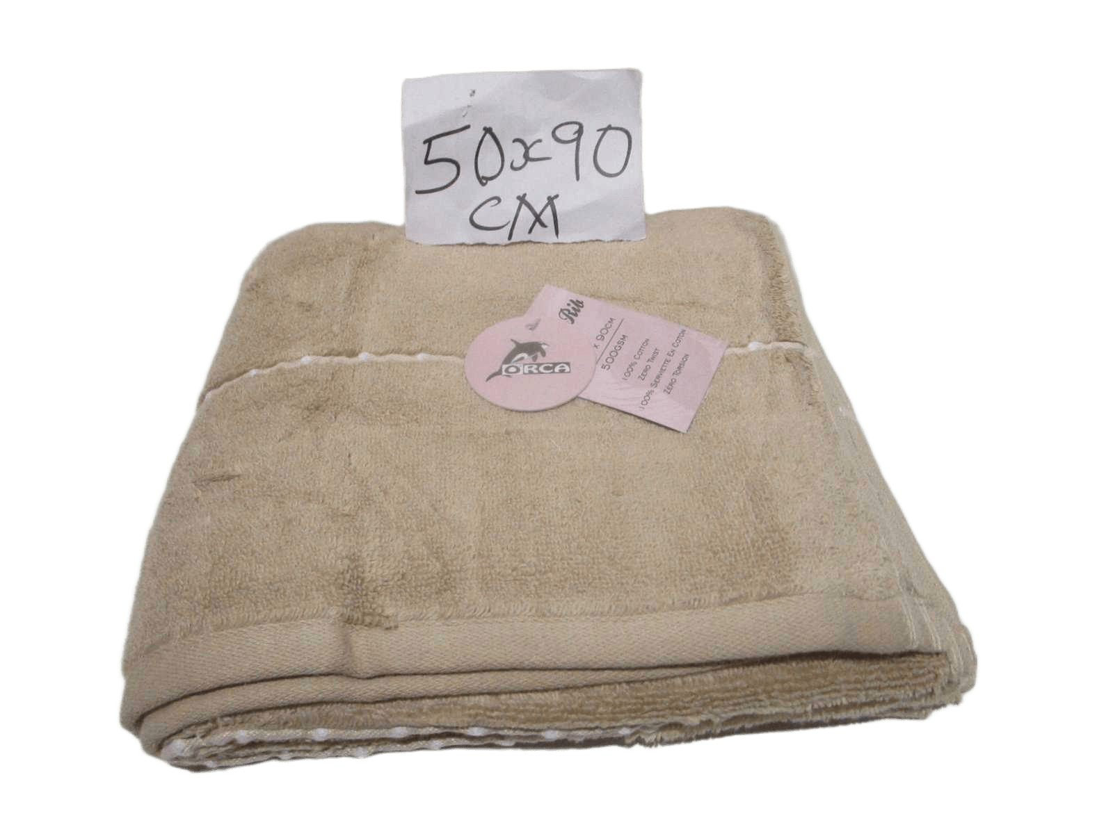 Towel Boston Rib - Plain Dyed Dobbu Terry - Zero Twist Cotton Yarn - Kapoor White Boston Rib Polyester Insert - 500 Gsm - Single Ply