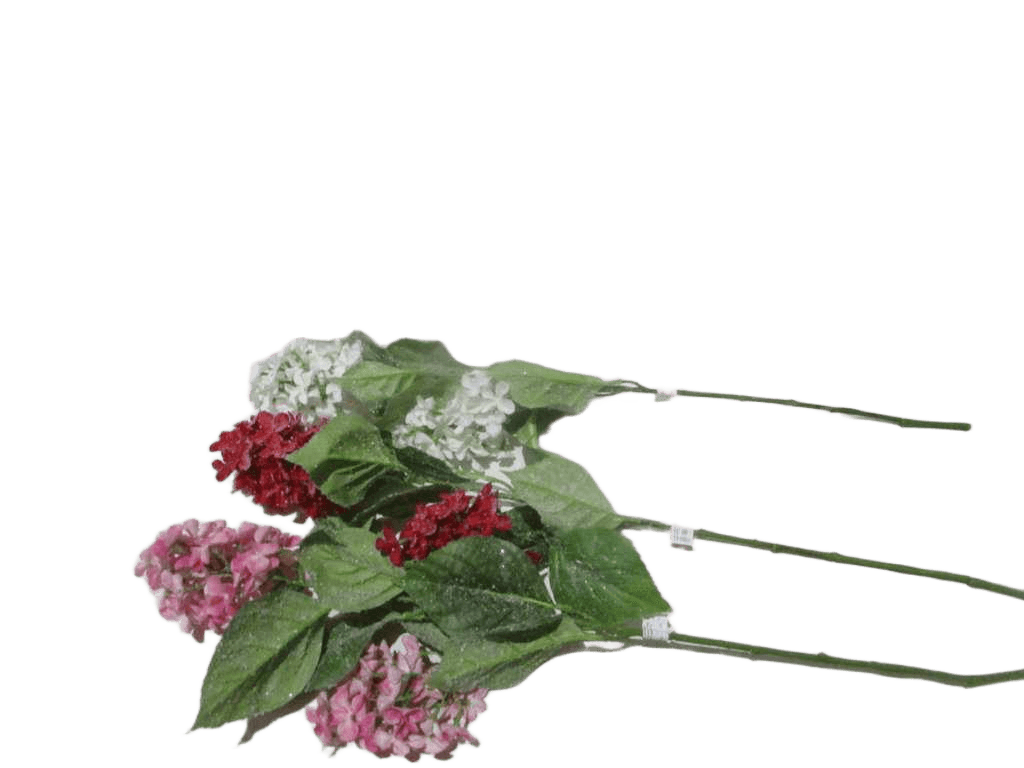 Artificial Flower Snowy Syringa Stem * 2 3 Ass. Pink Mv08 -4pcs White Wh01/A -4pcs Red -4pcs 112*53*46cm