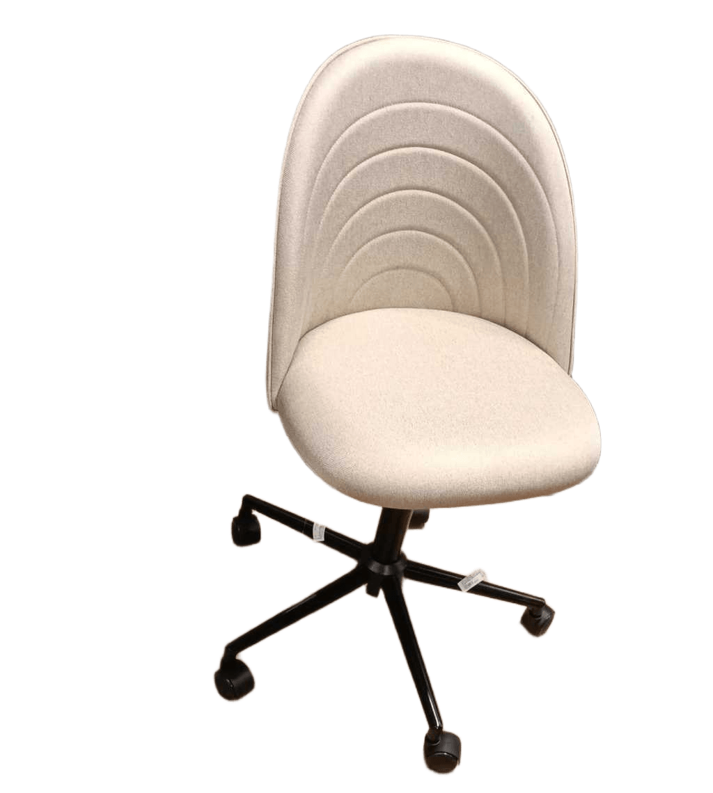 Chair Fabric With 5 Wheels W50*d56*h84-96/45.5-57.5cm Beige Com027