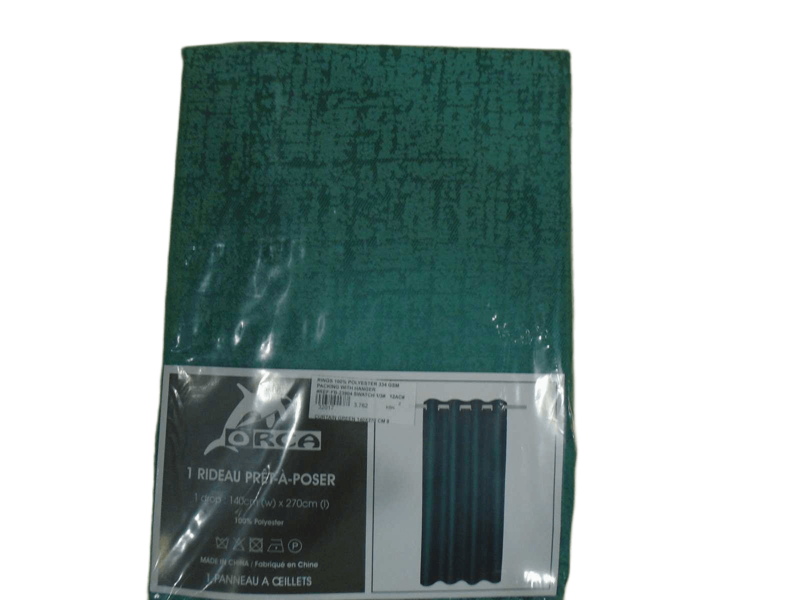 Curtain Eagle 140x270 Cm 8 Rings 100% Polyester 170 Gsm