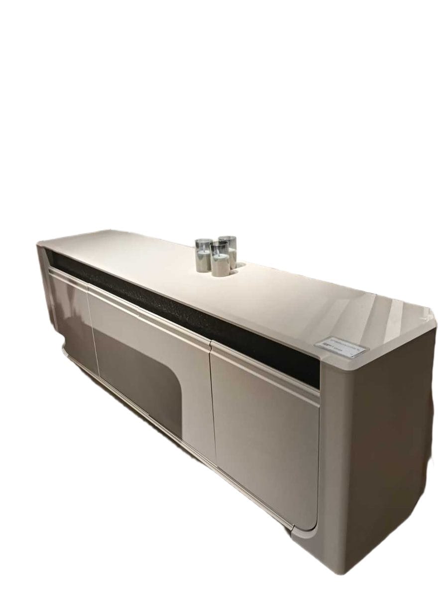 Buffet Melamine And Mdf 207x47x82cm Light Grey + Mirror 70x92cm
