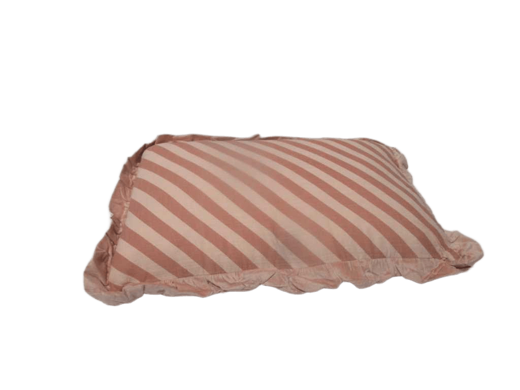 Cushion Double Face Cover 100% Washed Cotton 140 Gsm With Velvet Cotton Frill With Zip And Filler 600 Gr Vacuum Pack