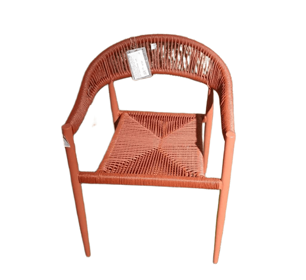Chair Outdoor Alu Tube 32x1.2mm Pe Rattan 25pcs/Stack Red Alu Wm-Cs30-002 Pe 015nw W57xd57xh75cm
