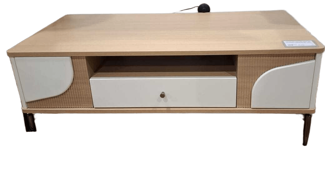 Coffee Table Mdf+melamine White Pvc: Ds83-Yj + Oak Pvc: P21139-96