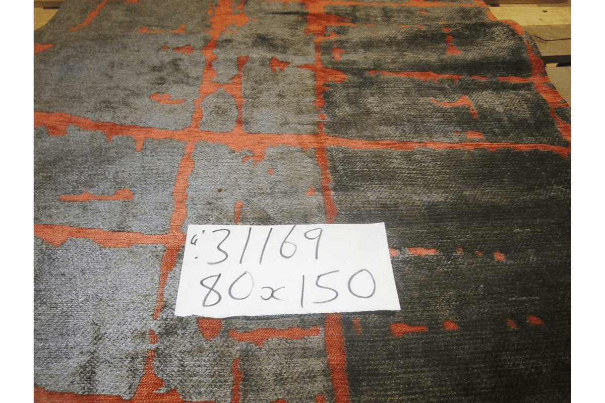 Carpet Alexa Orange 01 80% Polyester 20% Cotton 1200 Gsm Flat Weave Size:80x150