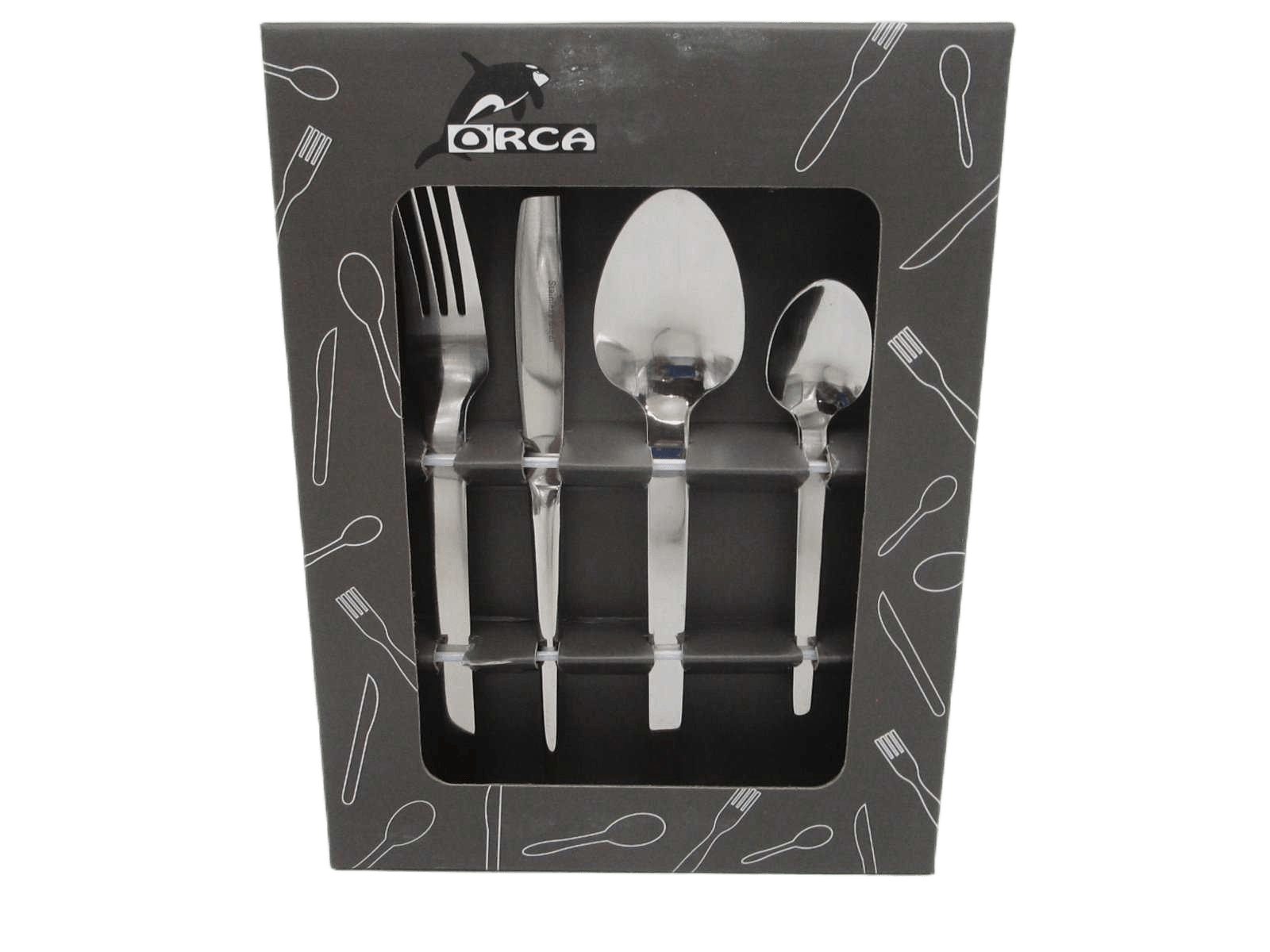 Cutlery Set Knife Dinner Standing 75-80 Gr X6 - Dinner Fork 2,5 Mm X6 Dinner Spoon 2,5 Mm X6 - Tea Spoon 2 Mm X 6 - Set Of 24 Pcs - 420j1 18