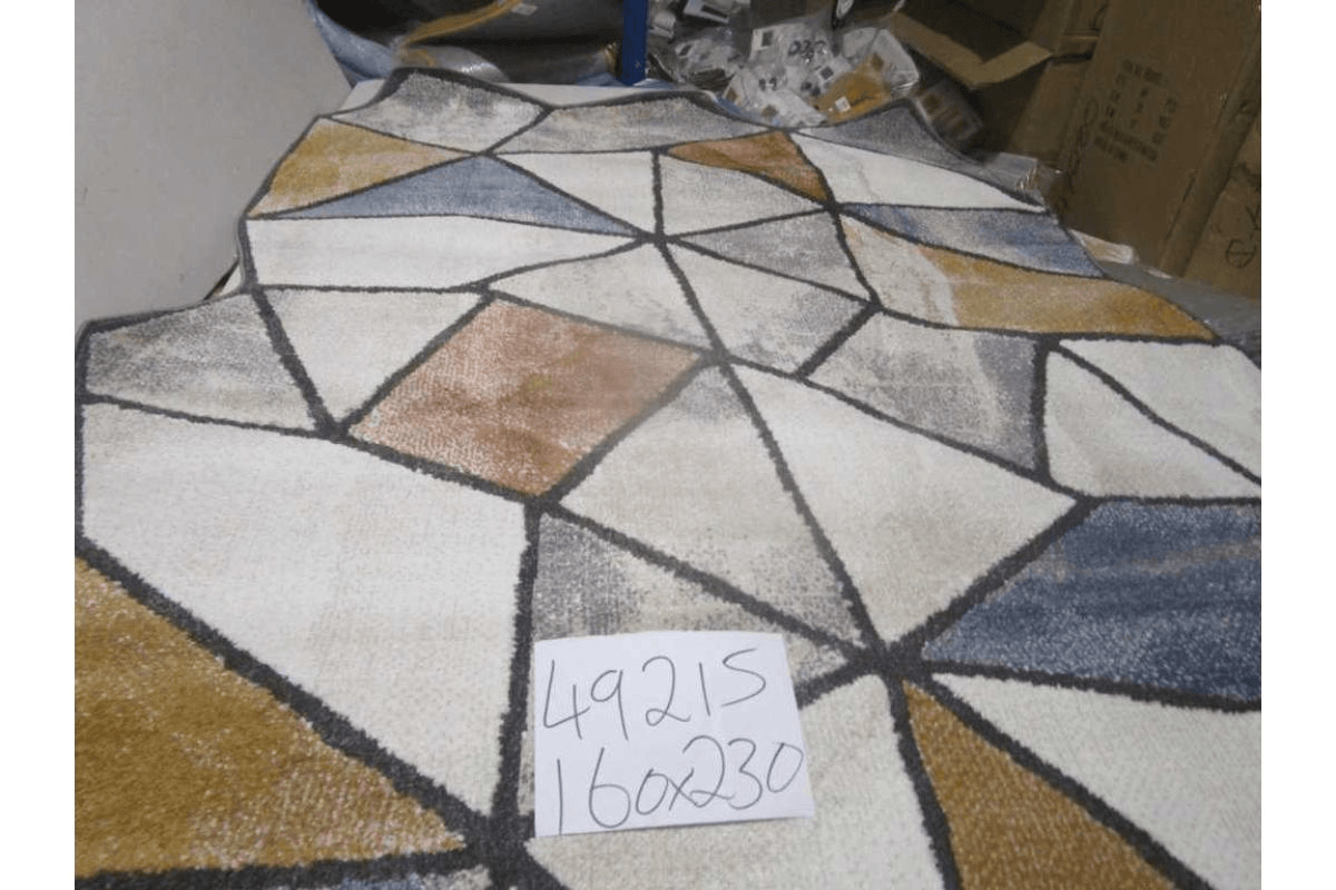 Carpet 160x230 Rio Soft Yarn Headset With Shrink Polyester 2,200 Grm / Sqm 224,000 Pnt/Sqm 12mm Pile Height Free Shape Hjk64 Blue/D.grey