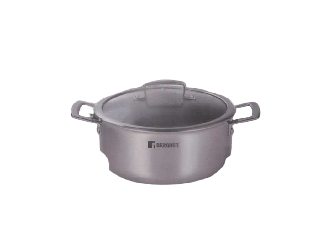 Casserole Dia 24x11cm S/S Induction With Lid Multiple Layers.