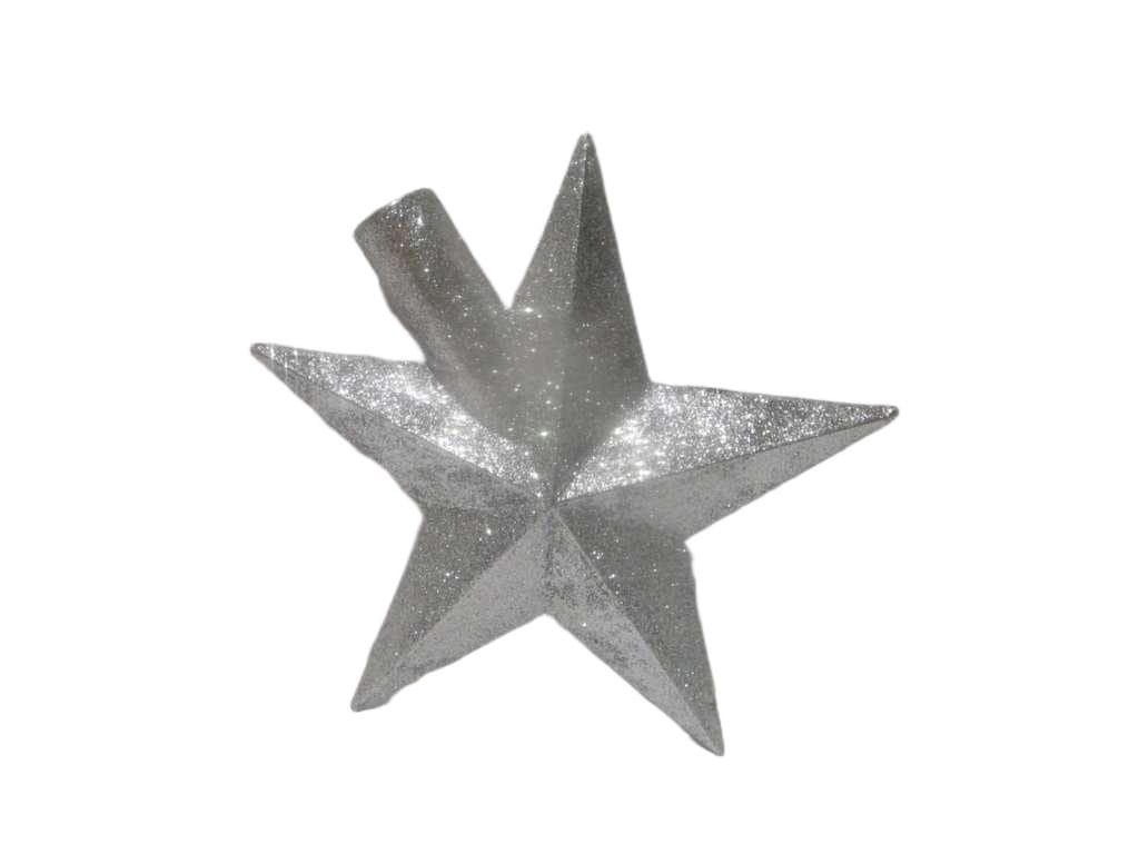 Glit Star Tree Top 22cm Silver