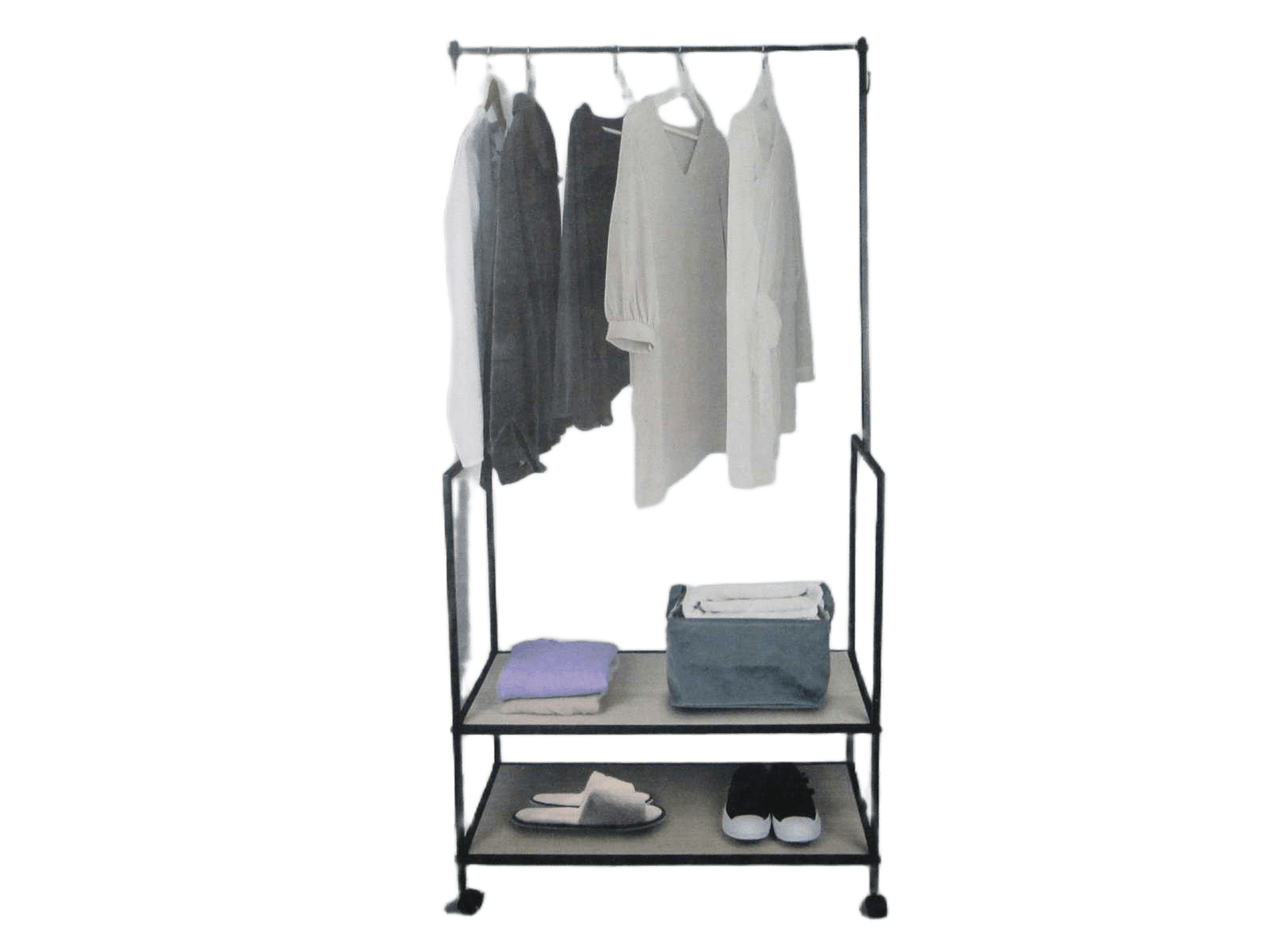 Coat Rack Metal Rod 2 Hooks