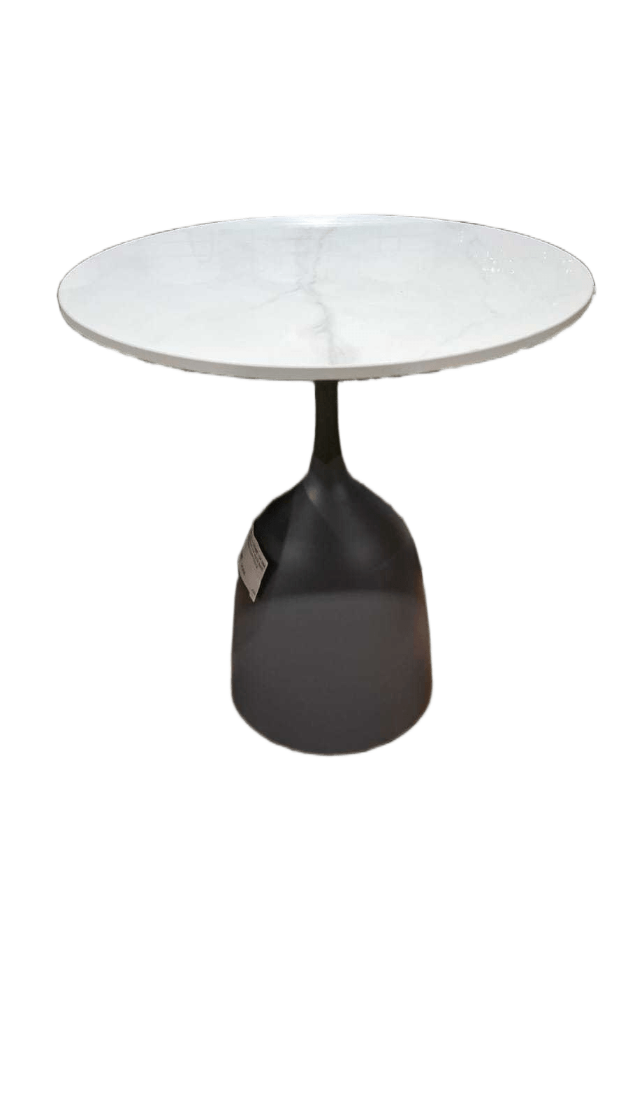Side Table Round Ceramic Top 9mm, Iron Base Painting Top White Base Grey F50*55