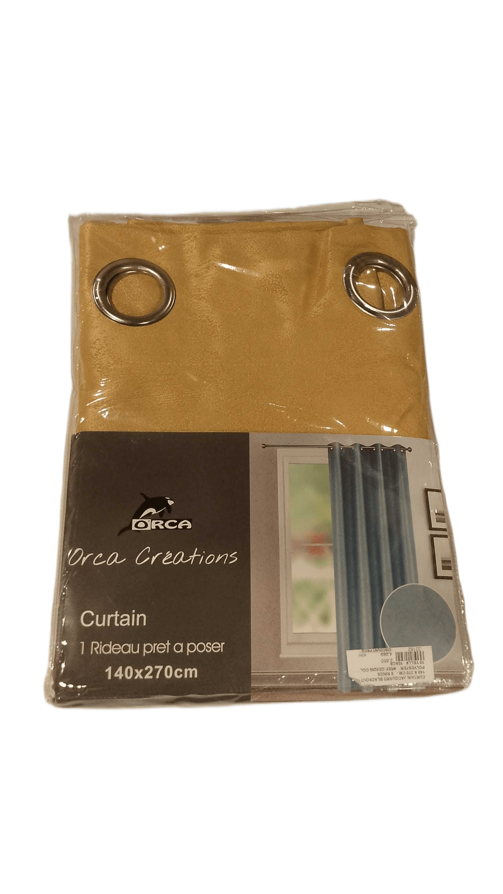 Curtain Jacquard Blackout 140 X 270 Cm - 8 Rings Polyester