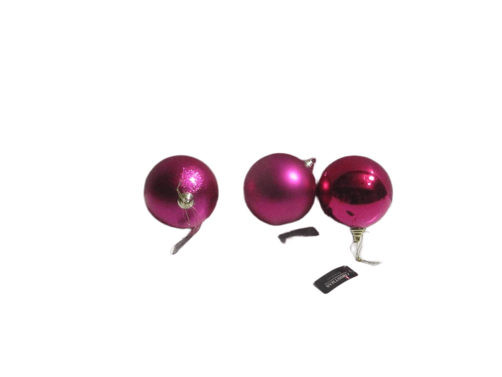 Ball Xmas 120mm Fuchsia 3ass