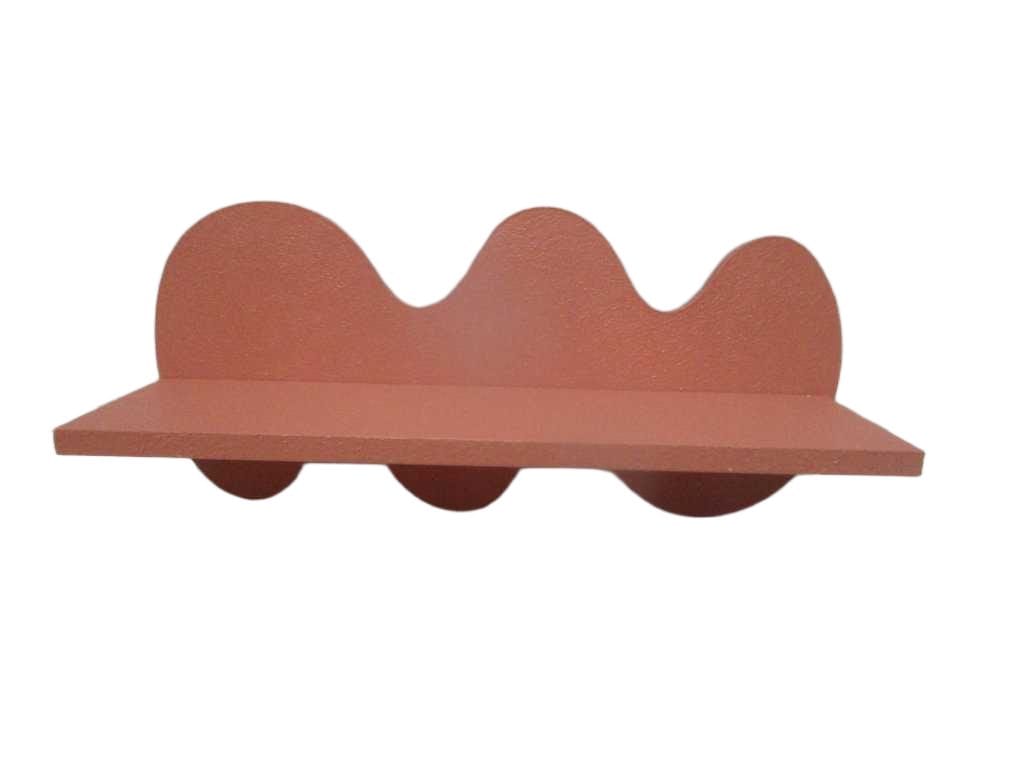 Shelf Mdf Painted 12 Tickness Coraille Pink Matt Stone Finishing 40x12x17,5