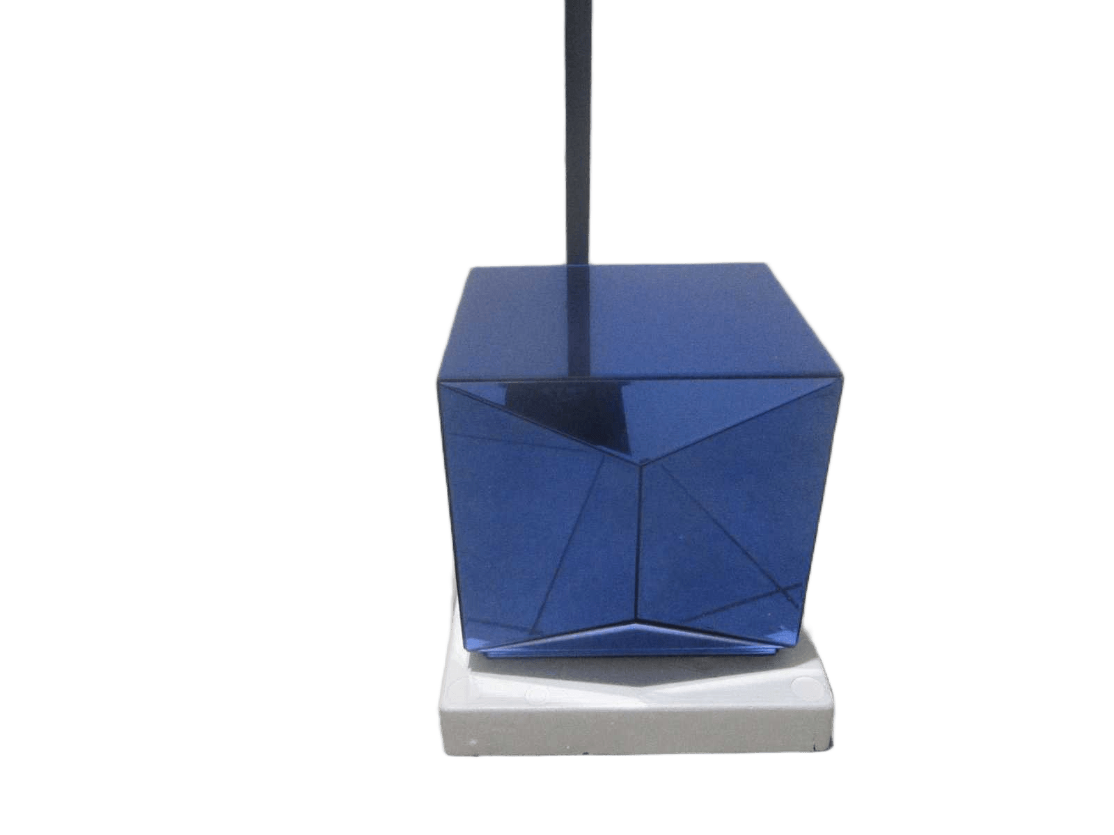Pedestal Cubic Shape Dark Blue