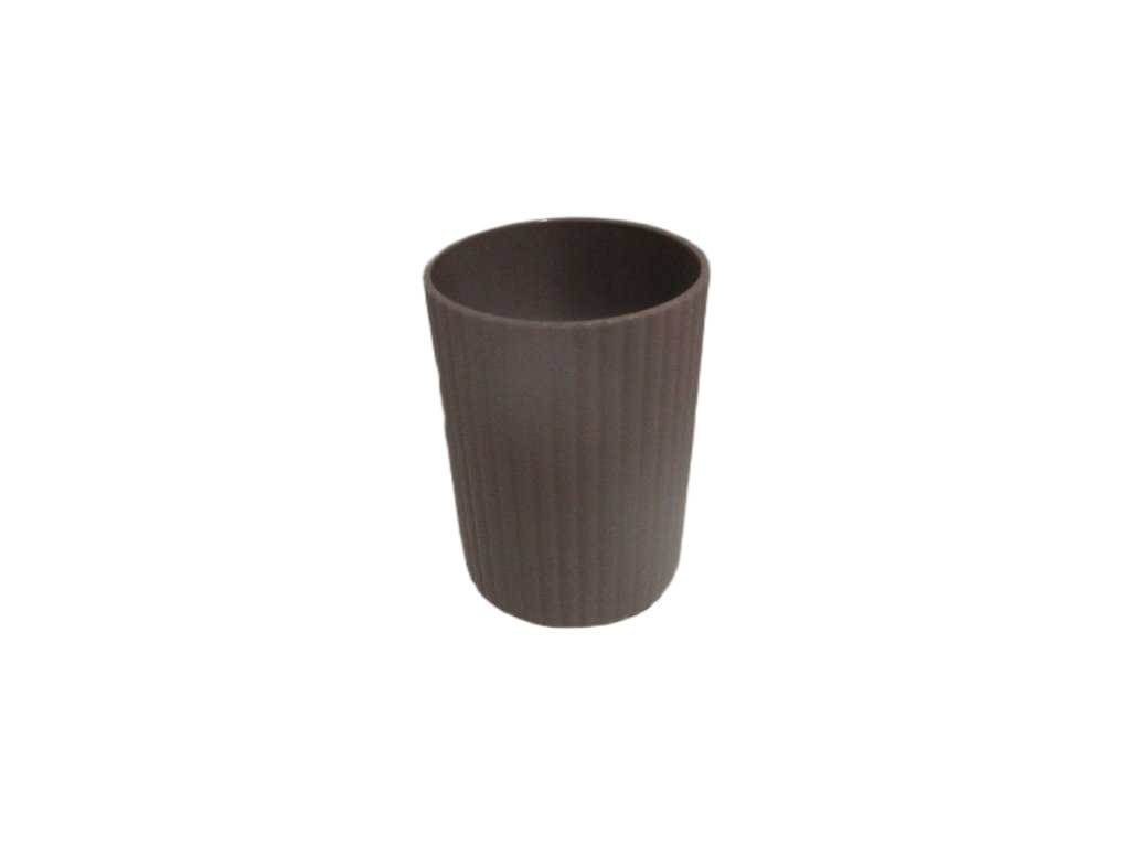 Tumbler, Pp+bamboo 57g Taupe Dia 7.5*10.5