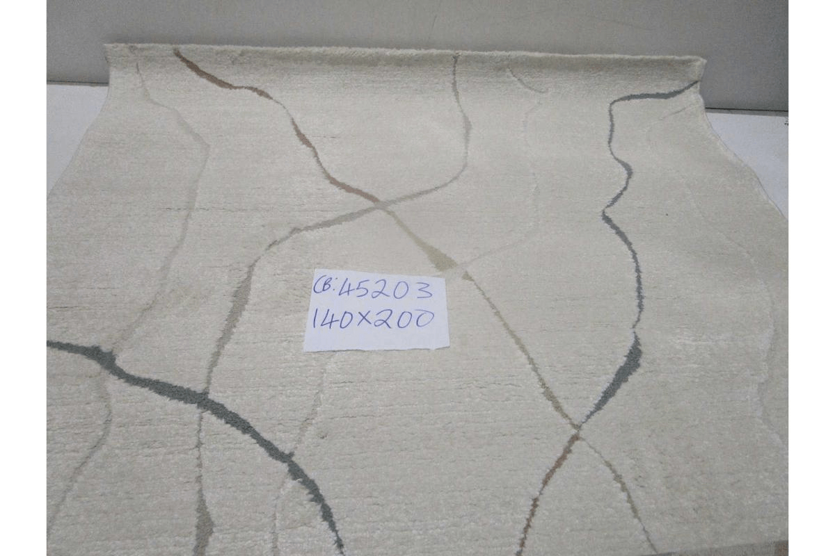 Carpet Cream Elio D001 Points 204,800 Pile Height 14 Mm 3d Effect 2050 G /Sqm Pp With Polyester 140x200 Cm