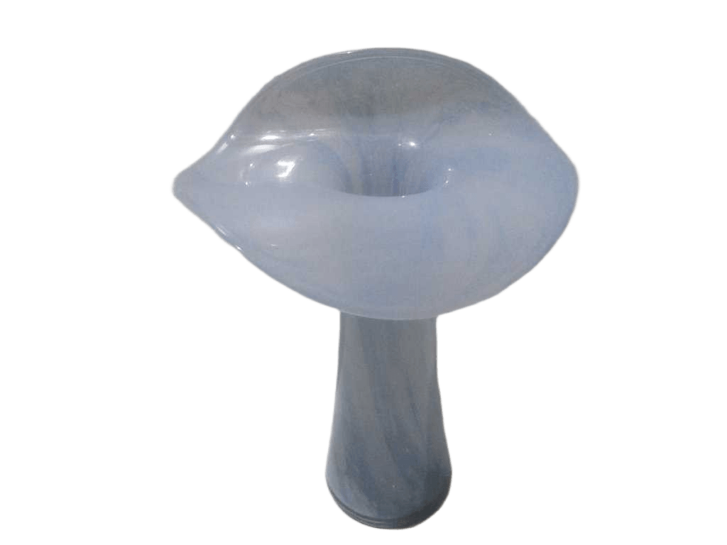 Vase Effect Flower Blow Glass 2,6 Kgs Blue 30x19x42 Cm