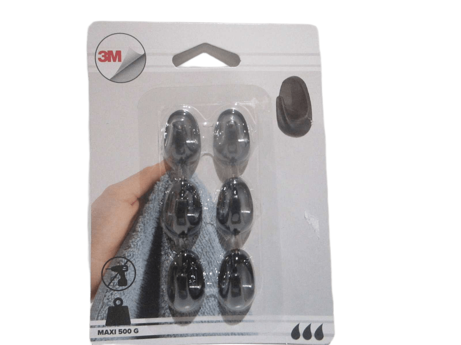 Hooks Set Of 6 Abs 3m - Black