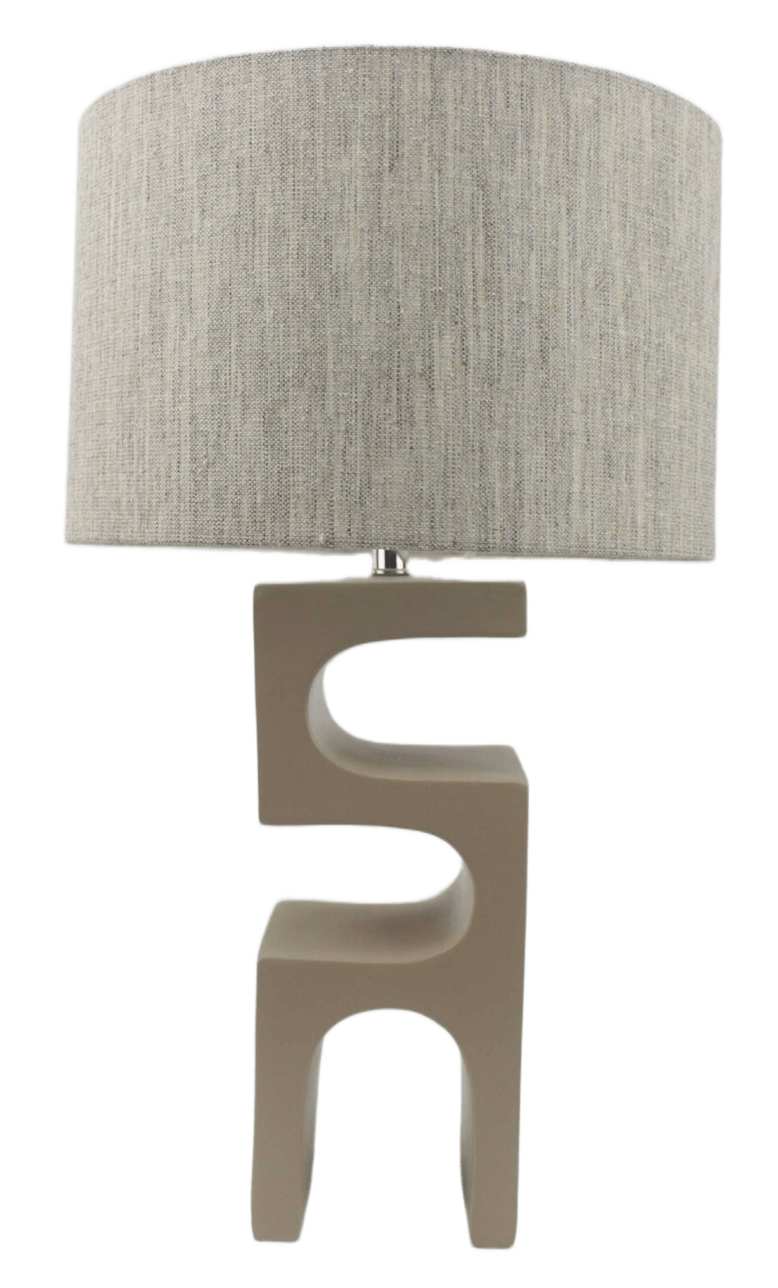 Table Lamp Poly French Plug With Fabric Shape