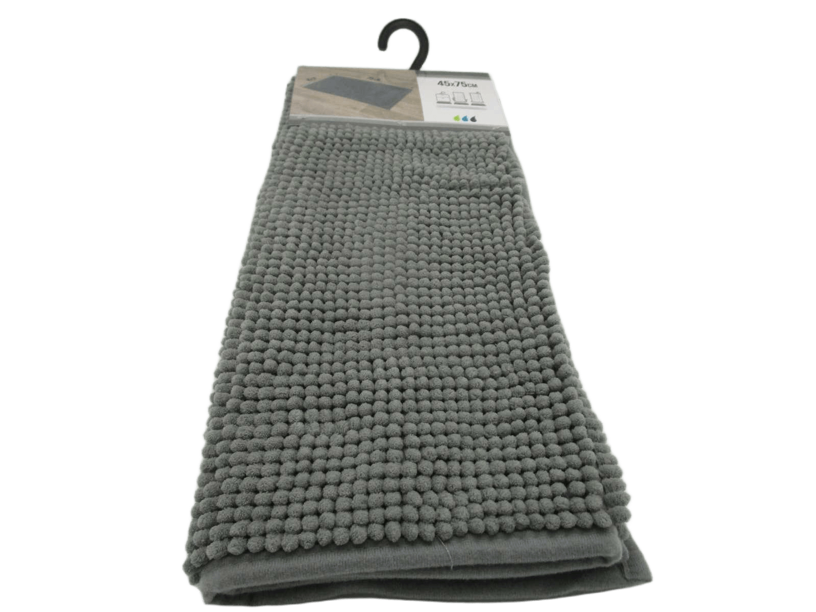 Bathmat Plain Microfiber 45x75 Cm - Grey