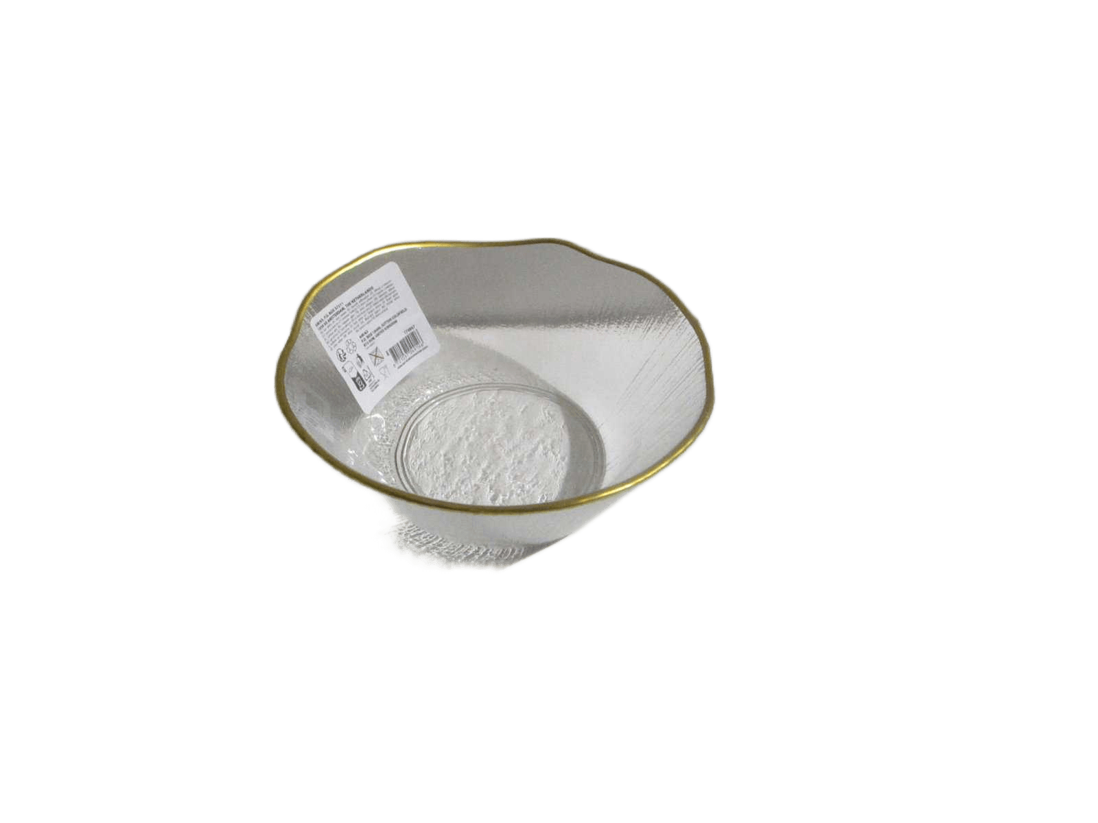 Bowl Glass 15cm Golden Rim