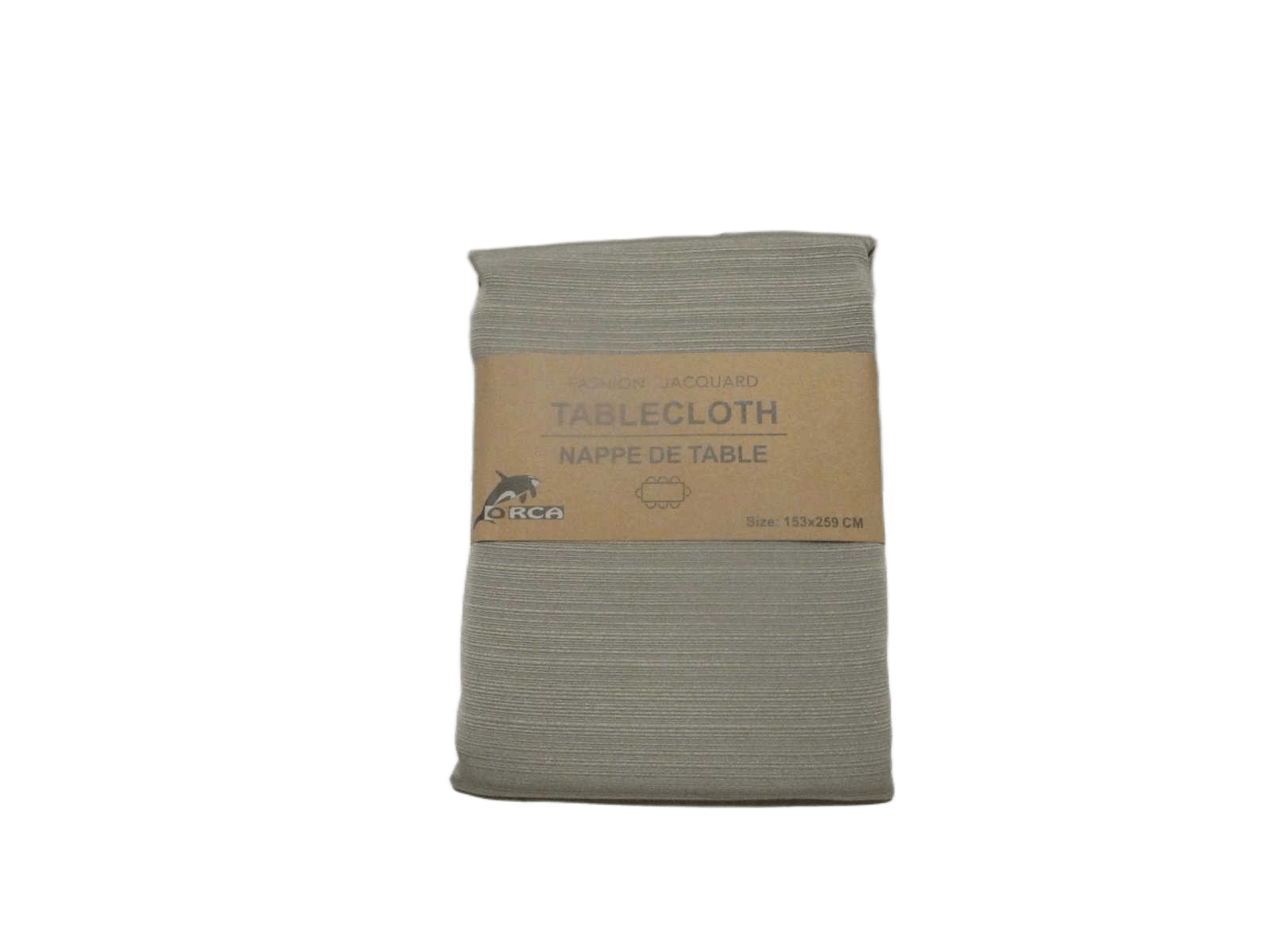 Jacquard Table Cloth, 100% Polyester 180g/M2(White/Beige) 2col /Ass White/Beige 2col Ass 153x259
