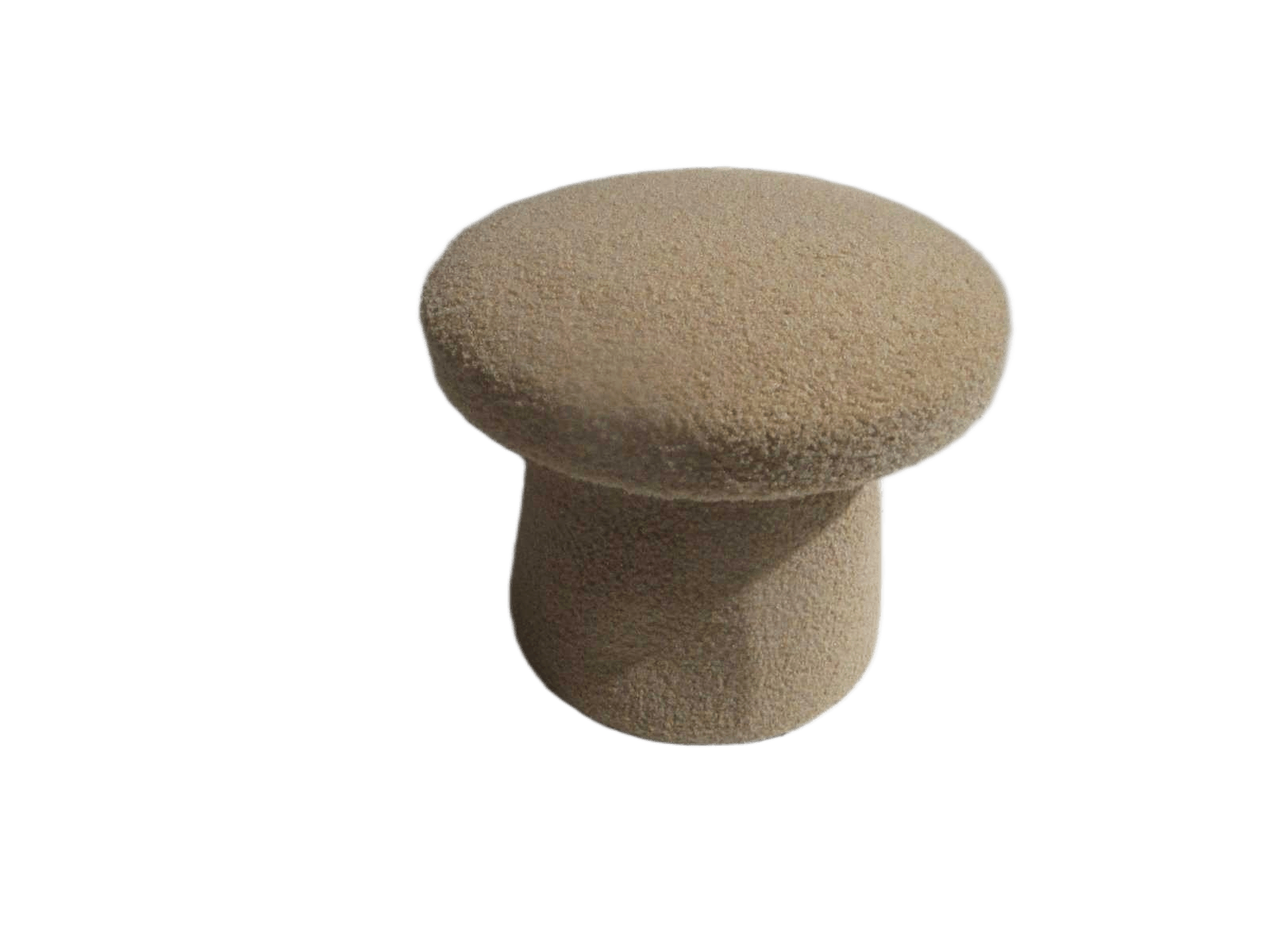 Footstool Mushroom Teddy Beige