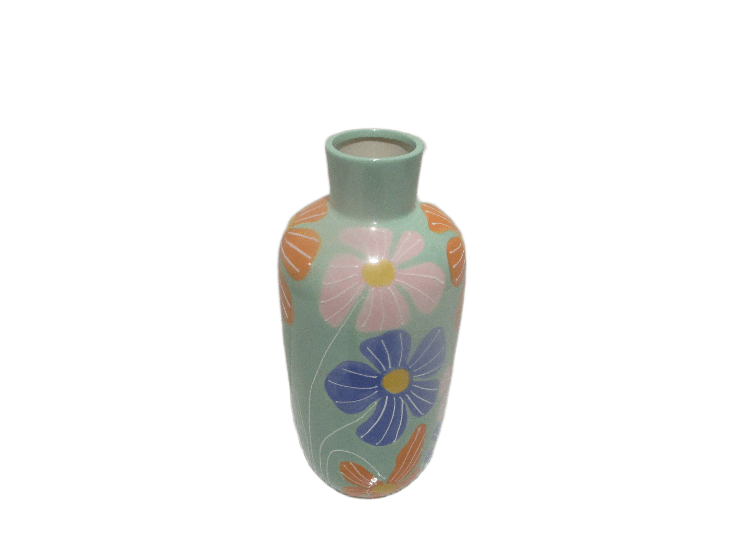 Vase Ceramic Big Hand Painted 22,5*22,5*53cm