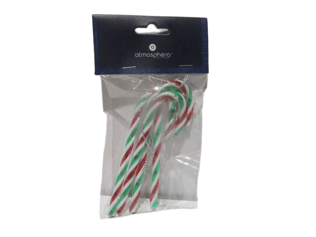 X4 Plast Candy Canes 12cm