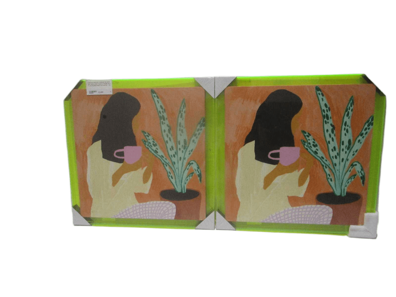 Canvas Printed 2 Assorted Wifh Mdf Back And Plastic Frame With Plexi Women