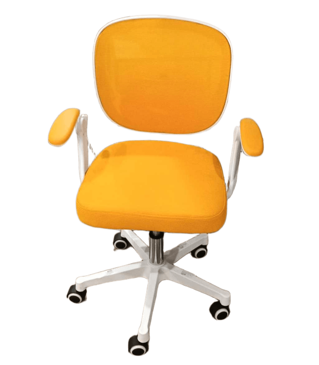 Children Chair Orange Pp With Mesh Backrest+armrest+mesh Foam Plywood Seat+gas Lift+ Plastic Base+plastic Wheels
