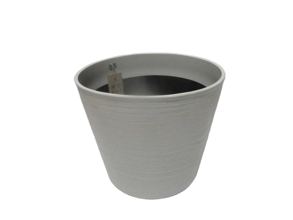 Flower Pot Banyan Pp With Hole+plug 1712g 100% Recyclable Home White Dia40xh35