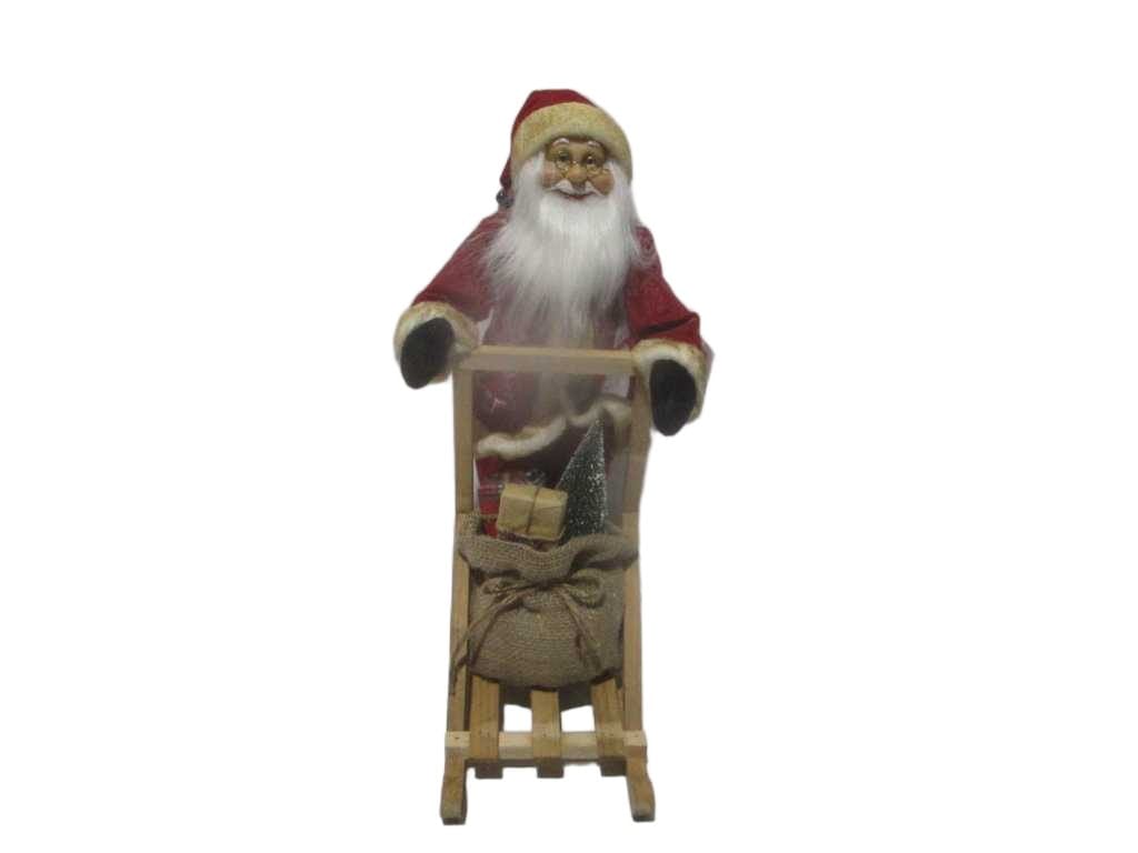 Santa Standing On Sled