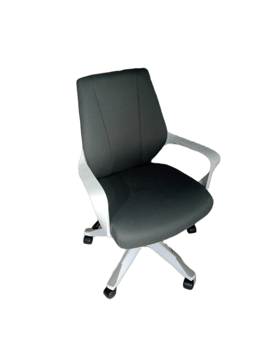 Low Back Office Chair Grey- White Frame