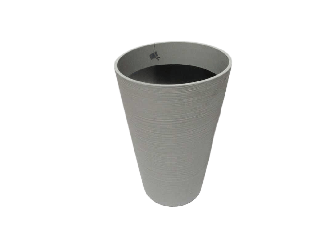 Flower Pot Balata Pp With Hole+plug 1808g 100% Recyclable Home White Dia34xh55