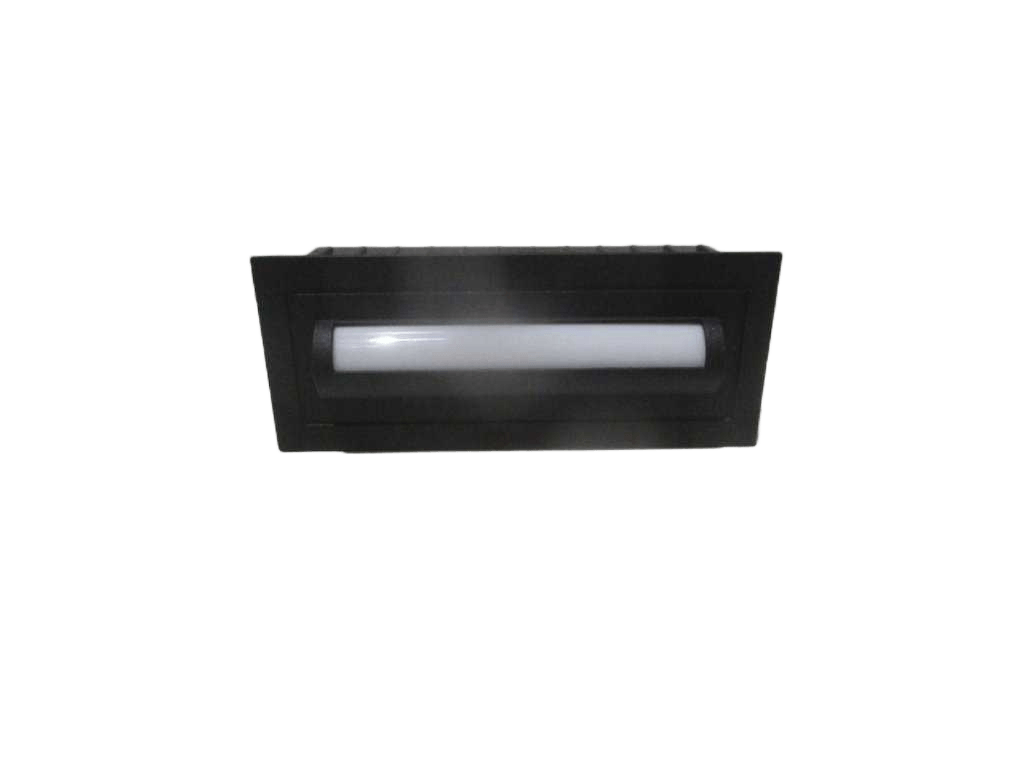 Lamp Step Aluminium Frame 220v Warm Light White 3000k 5w Led Black 17x7