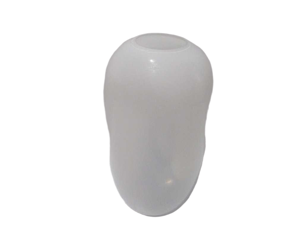 Vase Glass White White 12.5*55
