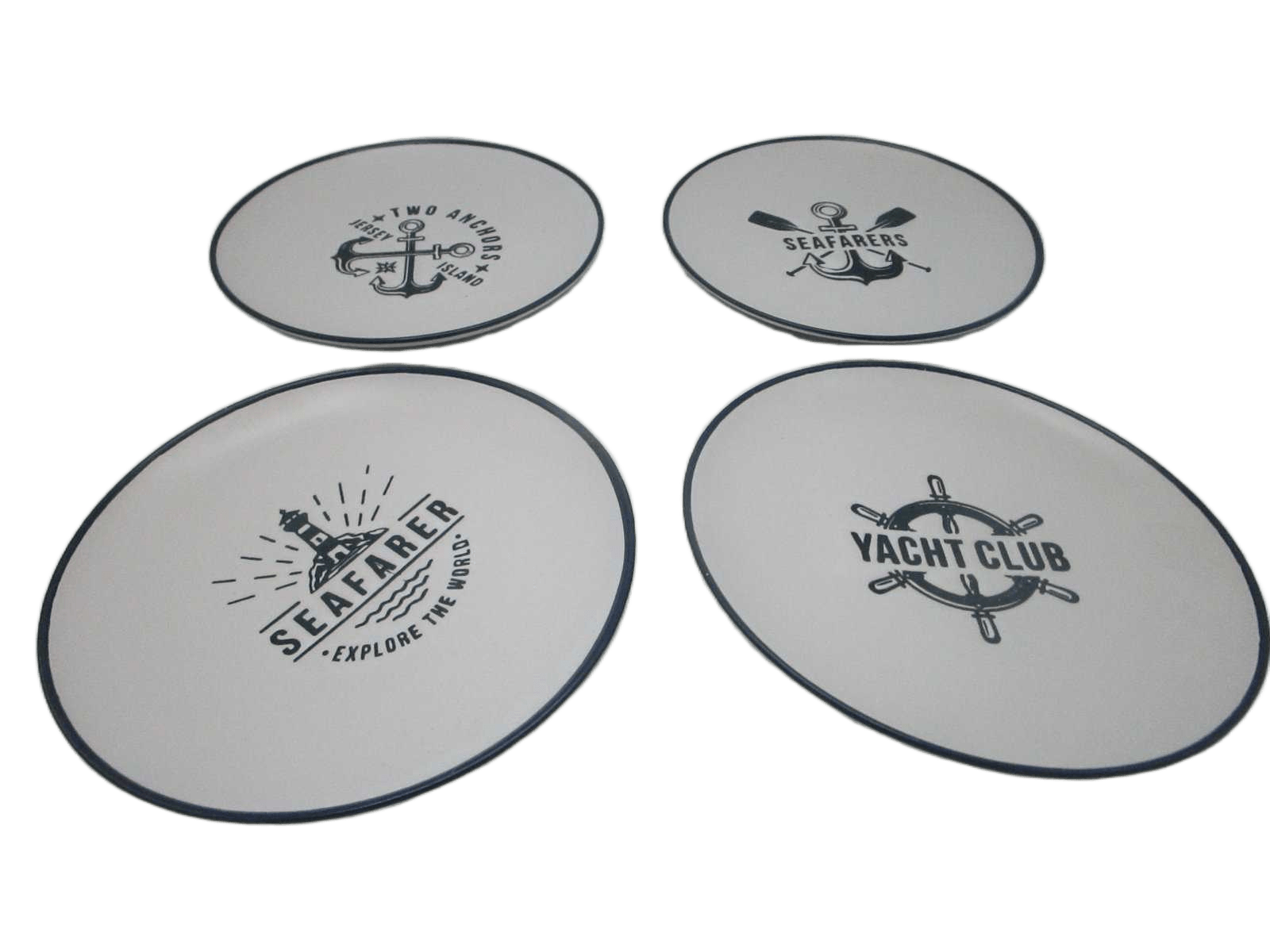 Plate Stoneware Dia 20cm 4ass