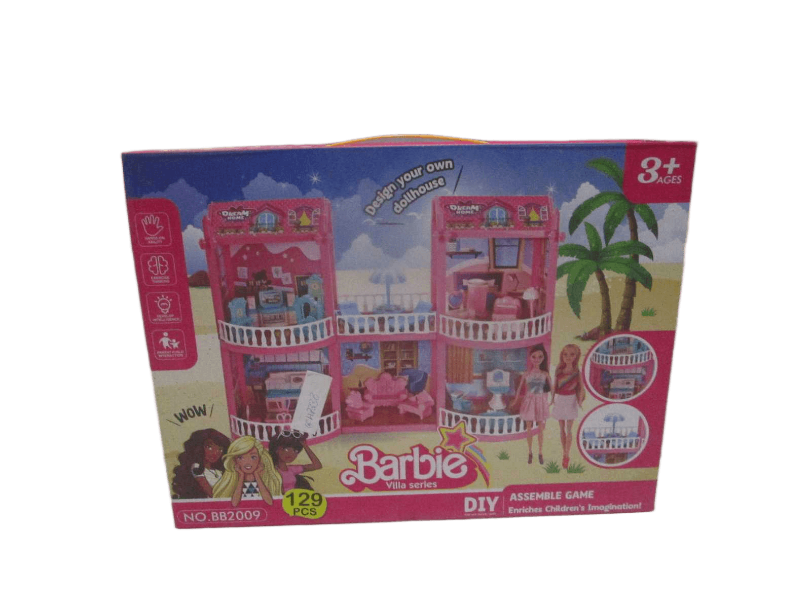 Barbie House Doll*2 137pcs Plastic Packing:window Box As Sample 30x40x9