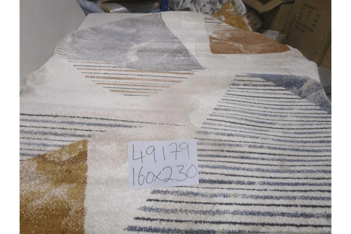 Carpet 160x230 Rio Soft Yarn Headset With Shrink Polyester 2,200 Grm / Sqm 224,000 Pnt/Sqm 12mm Pile Height Free Shape Hjk75 Orange/Cream