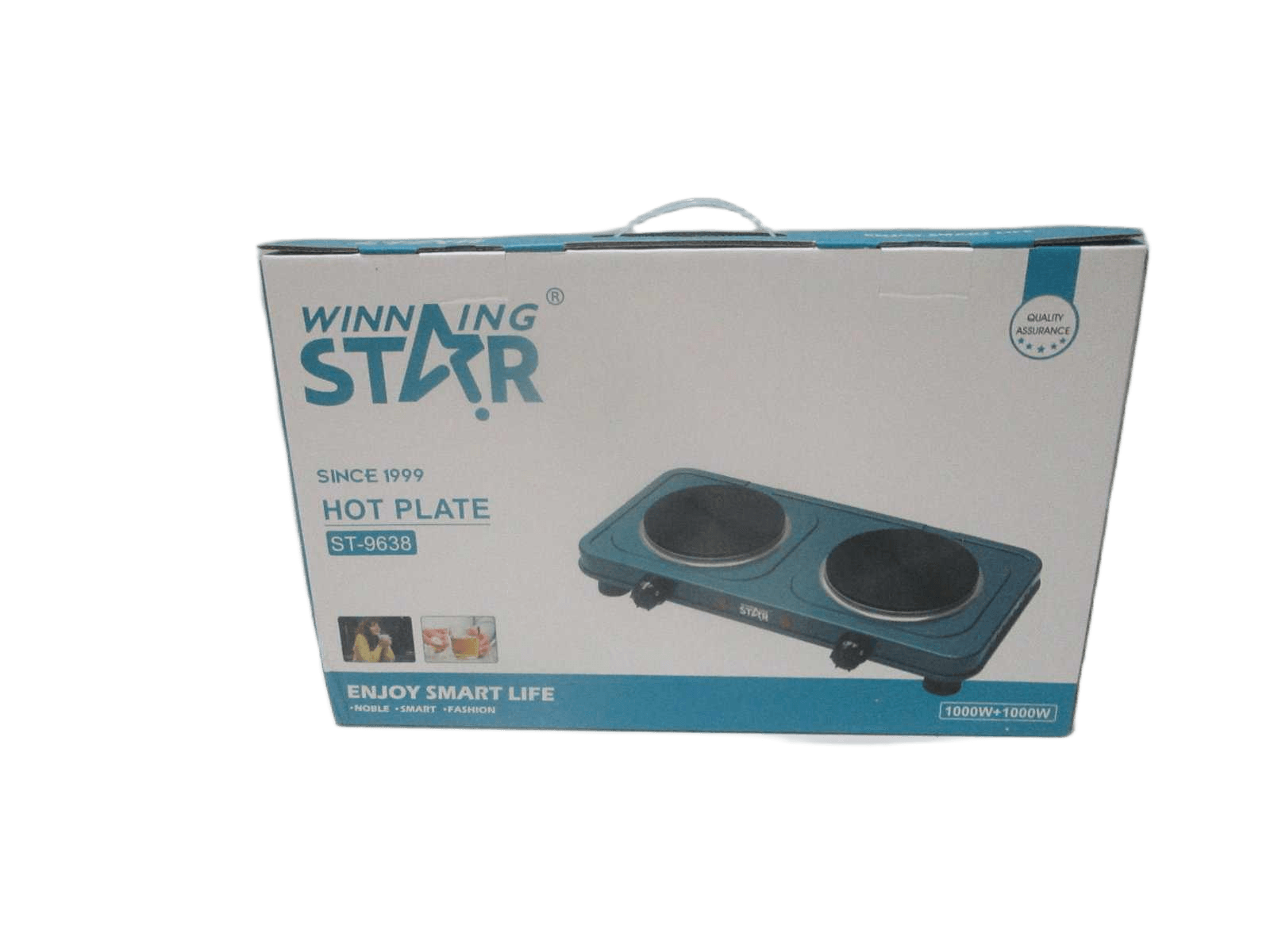 Hot Plate Voltage: Ac220-240v,50/60hz Output: 1000+1000w Plate:0.4mm Steel 0.4mm Bottom Cover Double Heater Overheating Protect Automatical Constanttemperature Color:blue Size:46* 24 *7cm Color:blue Size:46* 24 *7cm