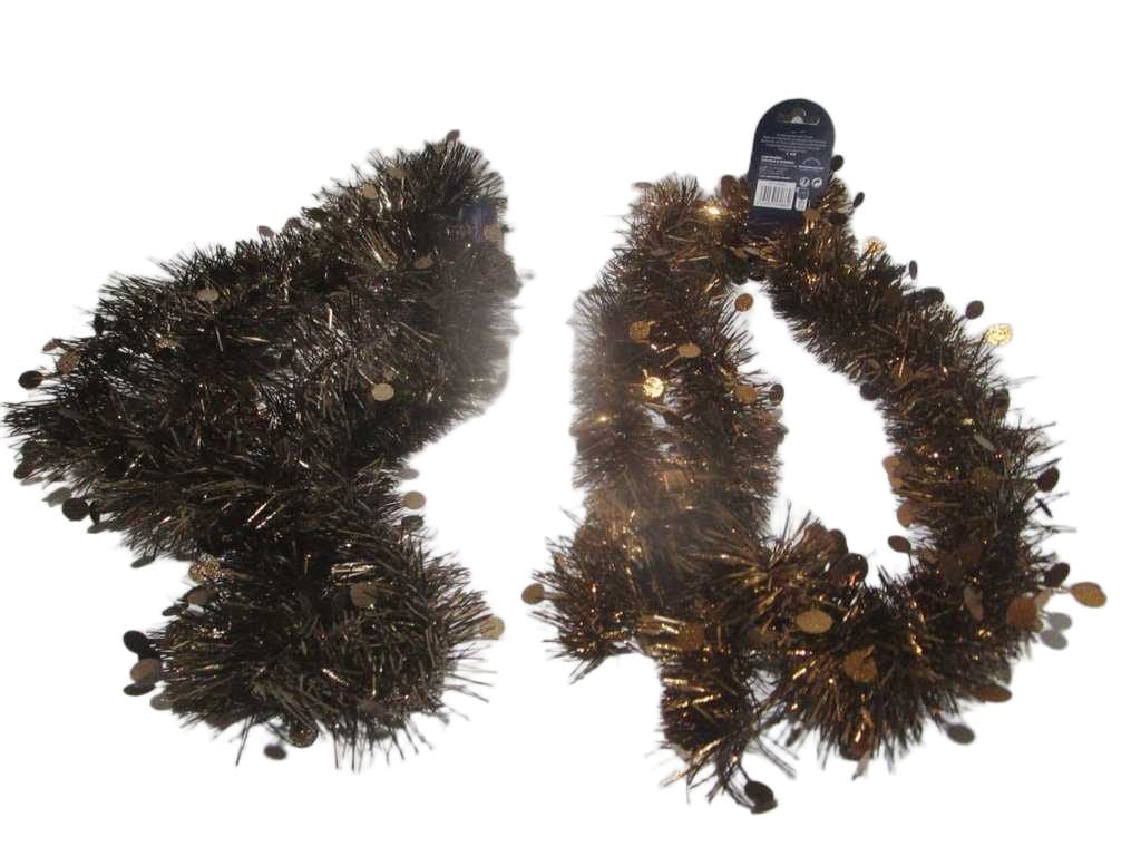 Embossed Tinsel 100x4x2m Brown