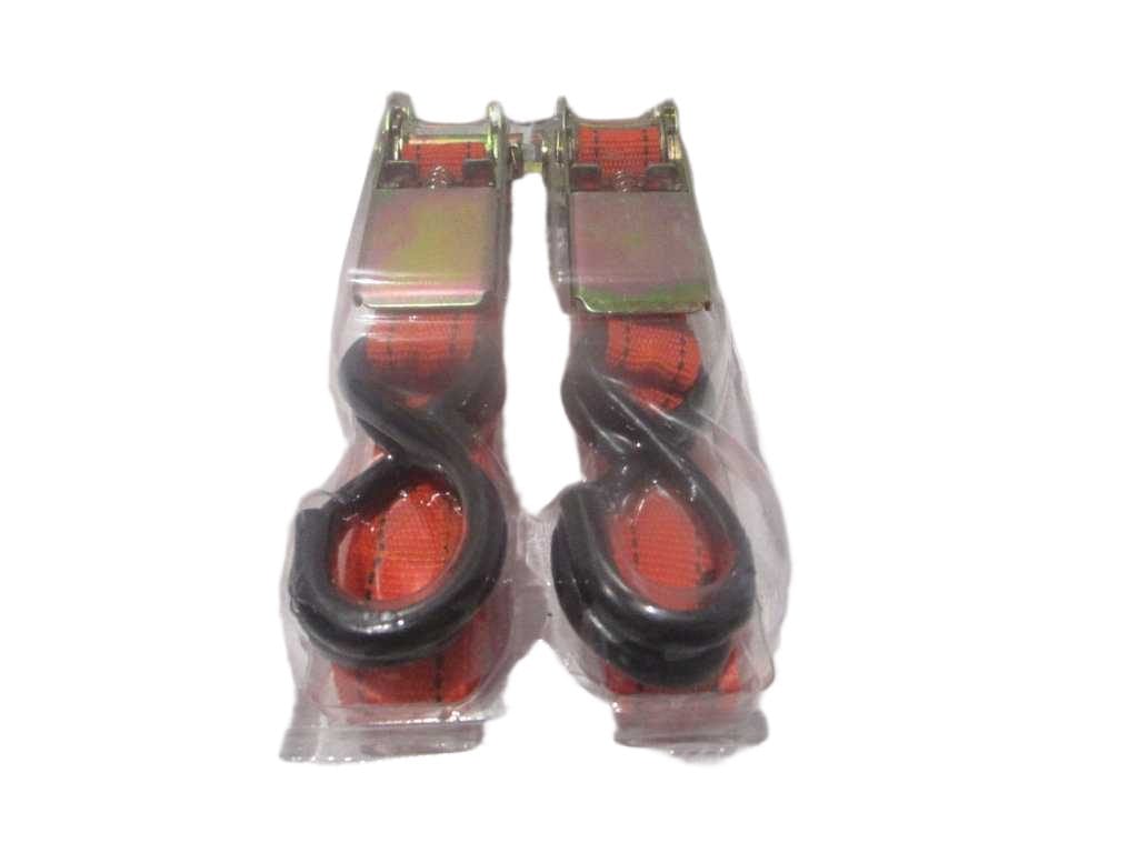 Car Ratchet Tie Down 2pc Nylon+alu Orange 1''x15ft