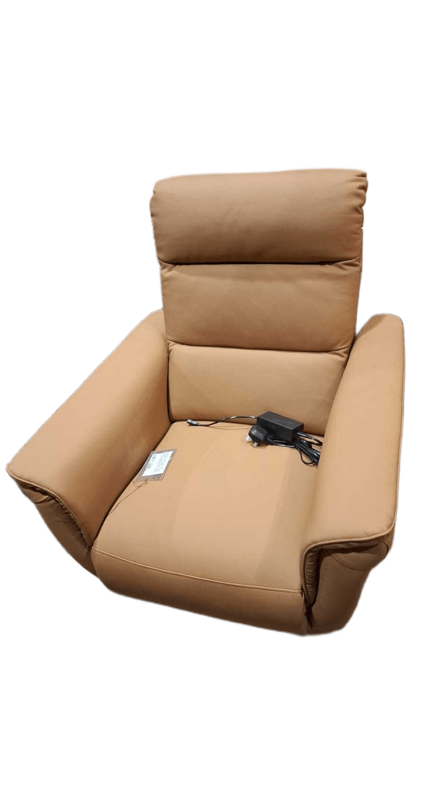 Chair Single With Electric Recliner Lx-25 Camel Leather, Bonded Leather, Wood, Foam 87x90x106