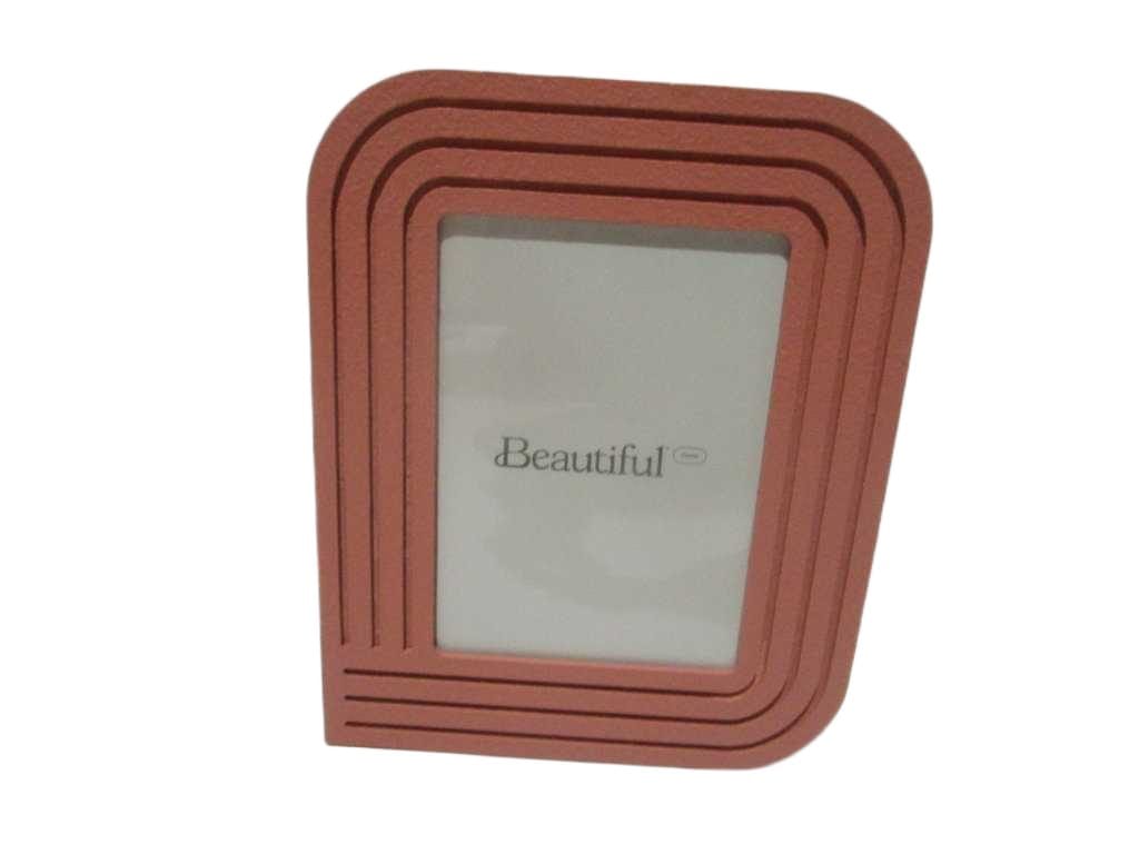 Photo Frame Mdf Painted 0,9 Tickness Paked 1 By One Brown Box With Stikers Coraille Pink Matt Stone Finishing 21x26x,09