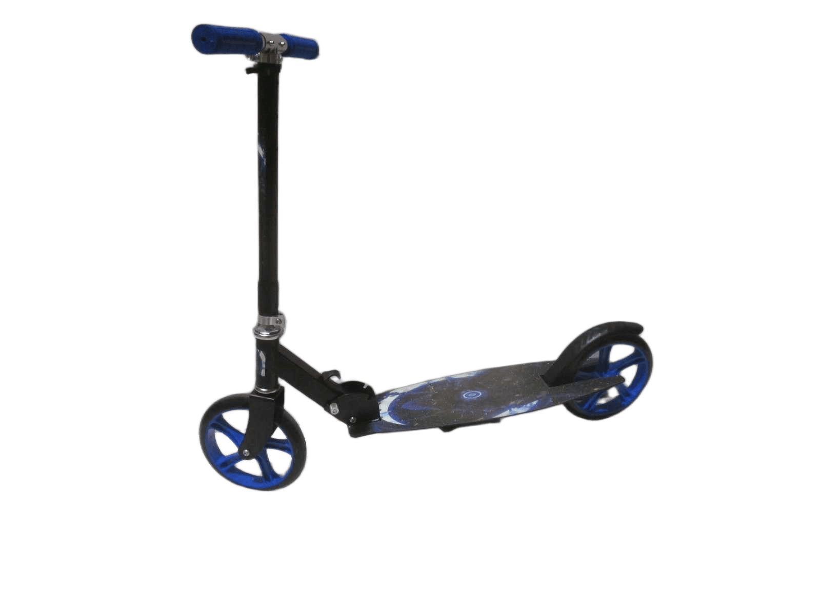 Scooter Metal Tube, Silicon Handle, Pu Rollers(20cm),metal Board Color Box Moq: 250pcsghost Black Body Blue Rollers85x15x